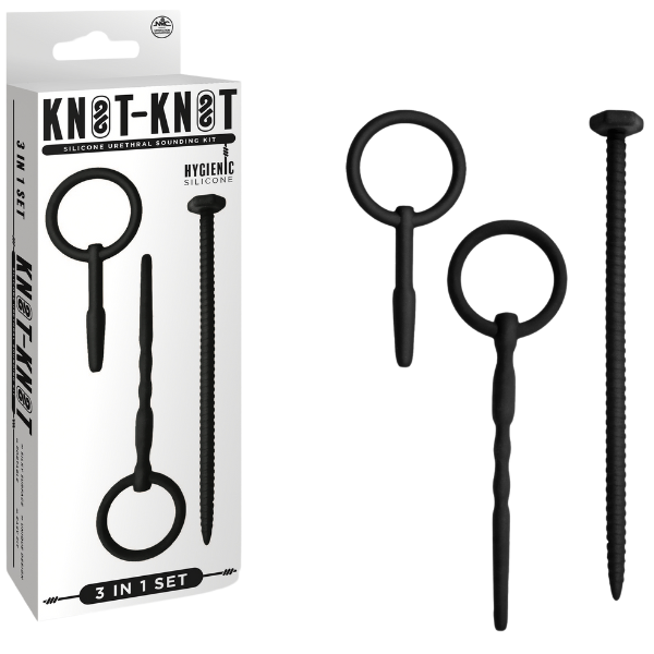 Silicone Urethal Sounding Kit - Screw (Black)