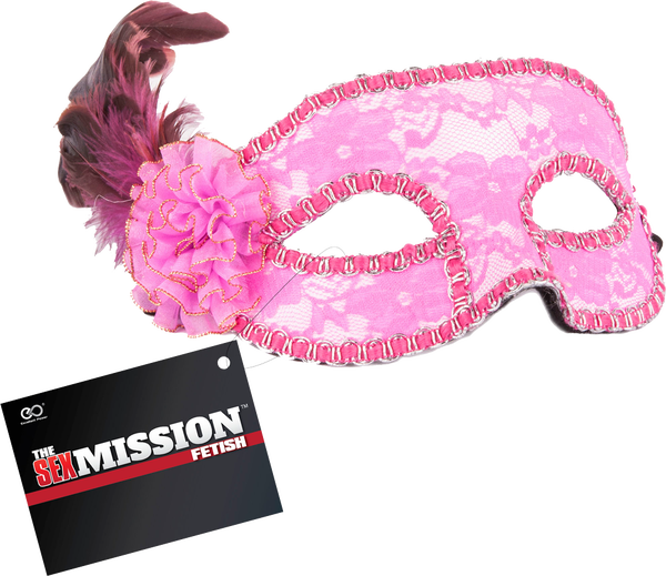 Feathered Masquerade Masks (Pink)