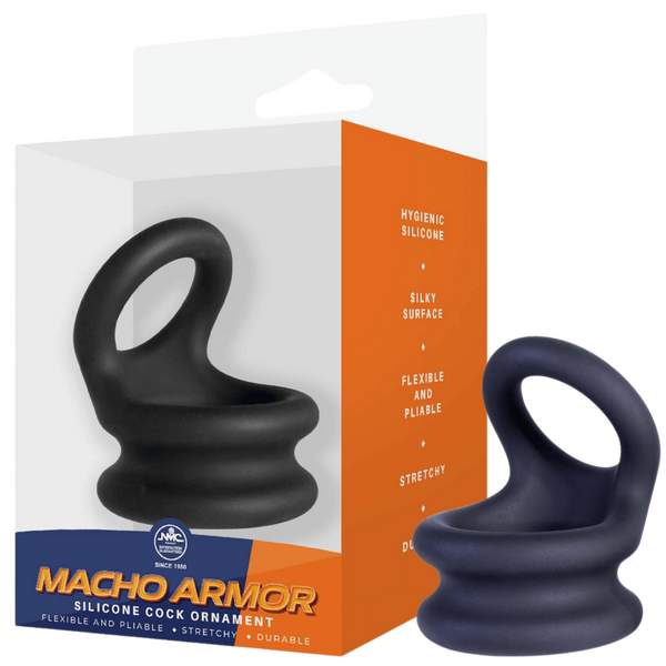 Silicone Cock Ornament - Medium (Black)