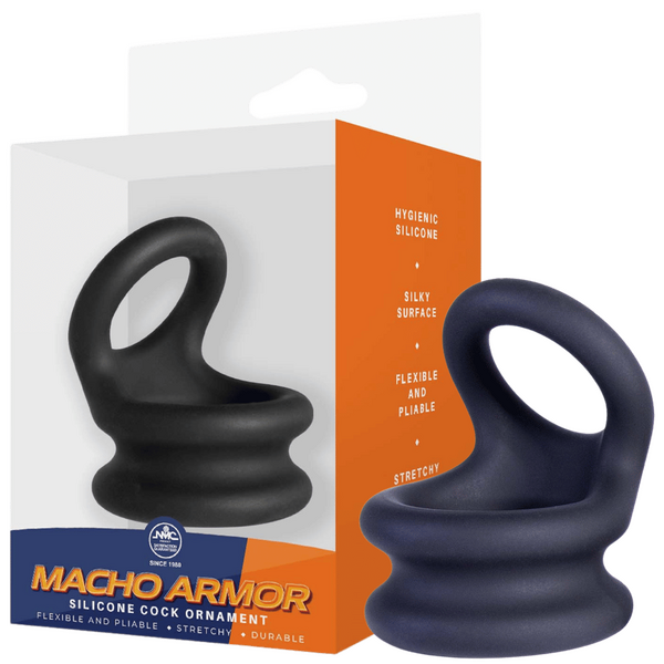 Silicone Cock Ornament - Large (Black)