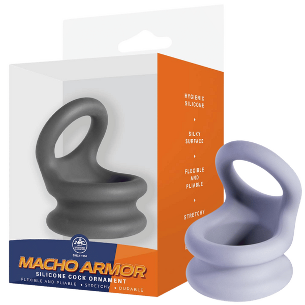 Silicone Cock Ornament - Large (Grey)