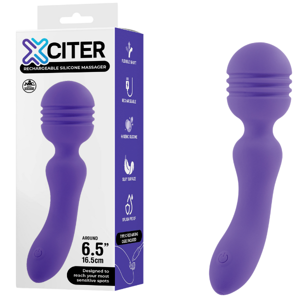 Exciter - Rechargeable Silicone Massager (Purple)