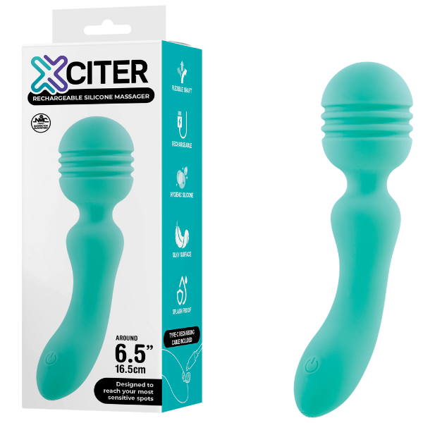 Exciter - Rechargeable Silicone Massager (Teal)