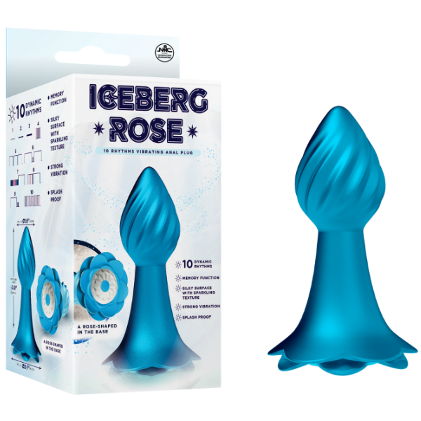 10 Rhythms Vibrating Anal Plug (Blue)