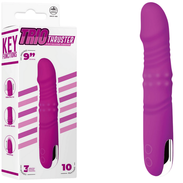 3 in 1 Silicone Vibrator (Purple)