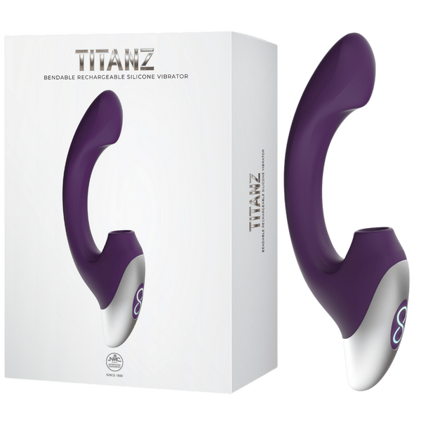 Thumping Rechargeable Silicone Vibrator (Purple)