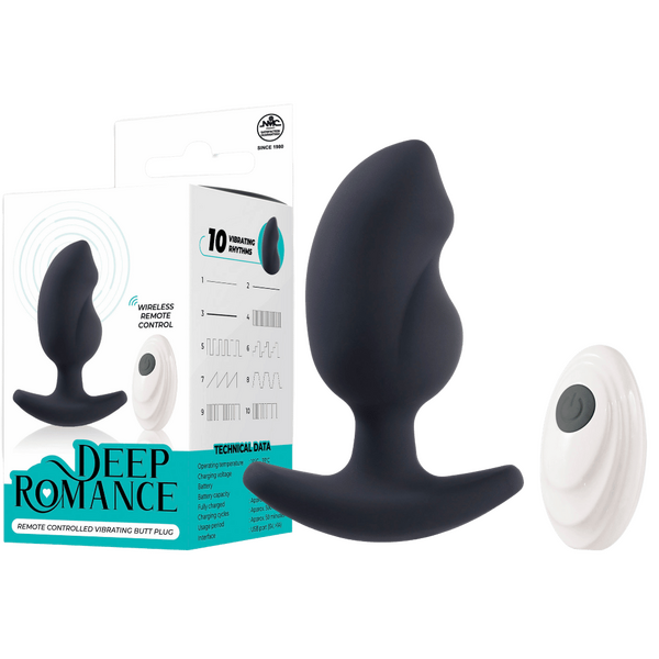 Remote Controlled Vibrating Butt Plug (Black)