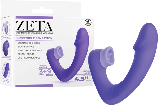 Dual Motor Wearable Vibrator (Purple)