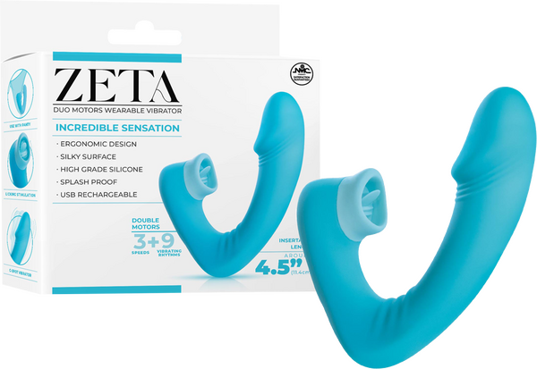 Dual Motor Wearable Vibrator (Blue)