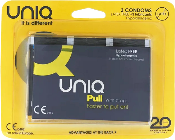 Uniq Pull With Straps Condoms (3 Pack)