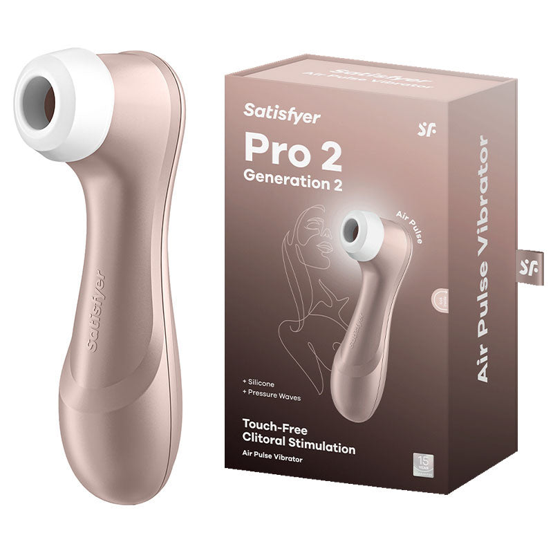 Satisfyer Pro 2 - Rose Gold - Touch-Free USB-Rechargeable Clitoral Stimulator-SATPRO2