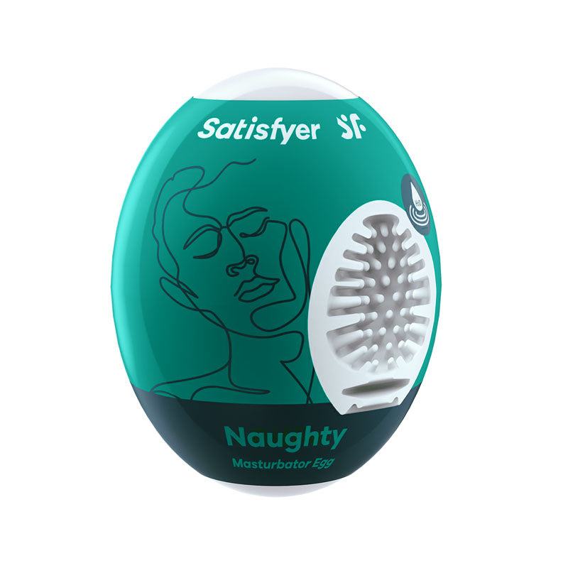 Satisfyer Masturbator Egg - Naughty - White Stroker Sleeve - 4010021