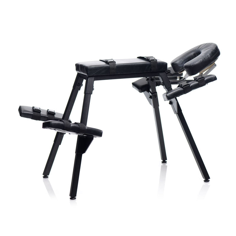 Master Series Obedience Extreme Sex Bench - Black Bondage Furniture - AF514