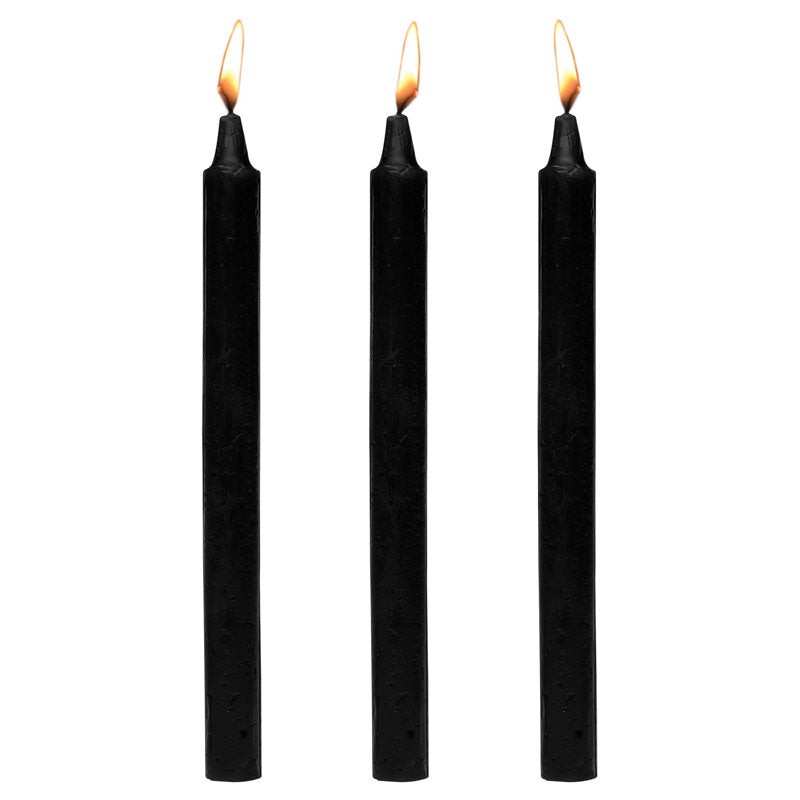 Master Series Fetish Drip Candles - Black - 3 Pack