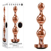 Gender X GOLD DIGGER SMALL - Rose Gold Small Butt Plug with Black Gem Base - GX-BP-9123-2