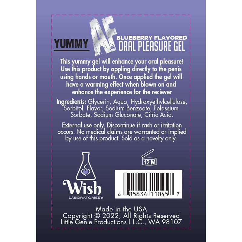 Yummy AF Oral Pleasure Gel - Blueberry-(lgbt.640)