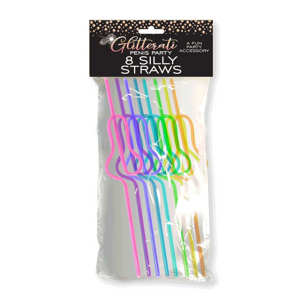 Glitterati Penis Silly Straws-(lgcp.1103)
