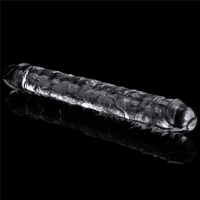 Flawless Clear Double Dildo 12''-(lv310018)