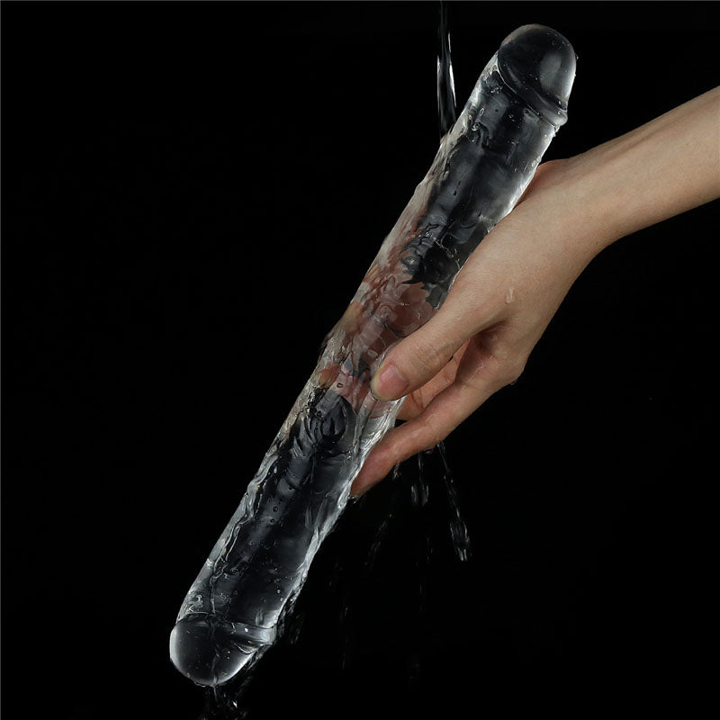 Flawless Clear Double Dildo 12''-(lv310018)