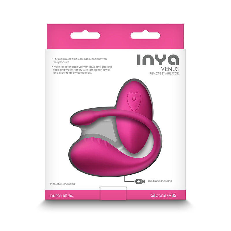INYA Venus - Pink - Pink USB Rechargeable Stimulator with Remote