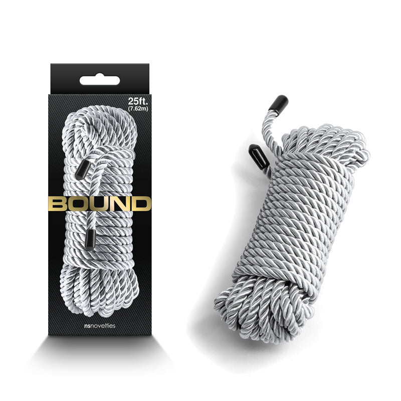 Bound Rope - Silver - Silver Bondage Rope - 7.6 metre length