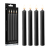 OUCH! Teasing Wax Candles Large - Black - Black Large Drip Candles - 4 Pack