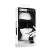 OUCH! Black & White Satin Curvy Eye Mask-(ou683blk)