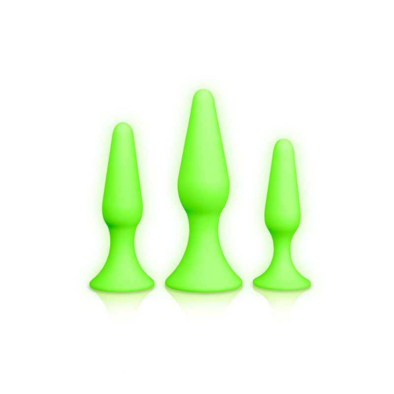 OUCH! Glow In The Dark Butt Plug Set-(ou736glo)