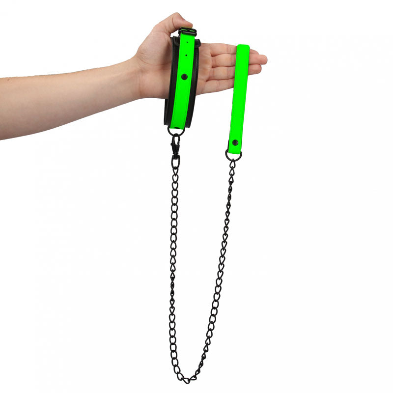 OUCH! Glow In The Dark Collar and Leash - Fetish - (ou755glo)