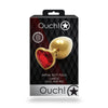 OUCH! Heart Gem Gold Butt Plug - Large-(ou807gld)