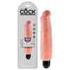 King Cock 7'' Vibrating Stiffy - Flesh 17.8 cm Vibrating Dong