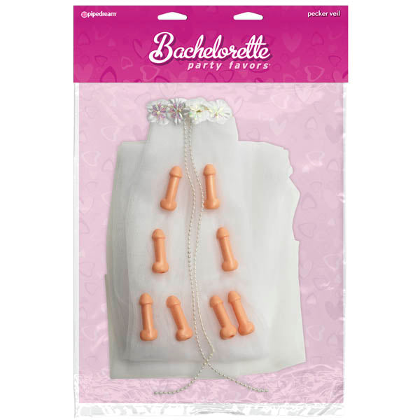 Bachelorette Party Favors Pecker Veil - Hens Night Novelty - Early2bed