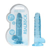 RealRock 7'' Realistic Dildo With Balls - Blue 17.8 cm Dong