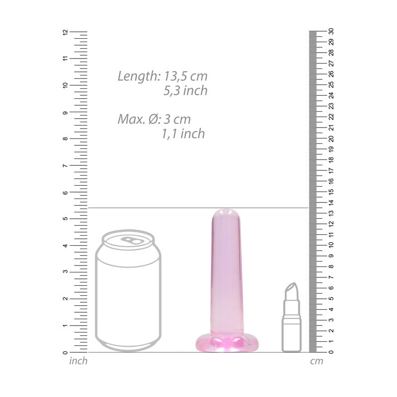 REALROCK Non Realistic Dildo With Suction Cup - 13.5 cm - Pink 13.5 cm Dong