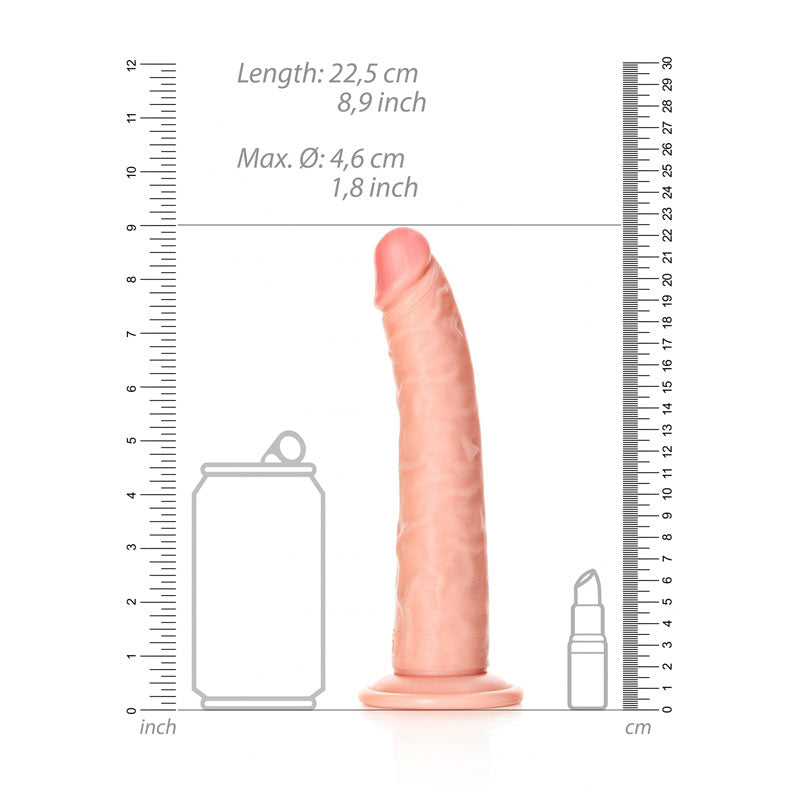 REALROCK Realistic Slim Dildo with Suction Cup - 20.5cm-(rea115fle)