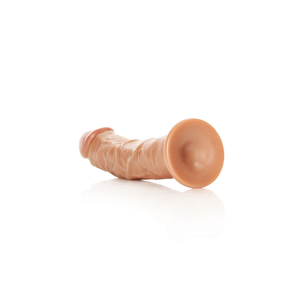 REALROCK Realistic Regular Curved Dildo with Suction Cup - 18 cm-(rea117tan)