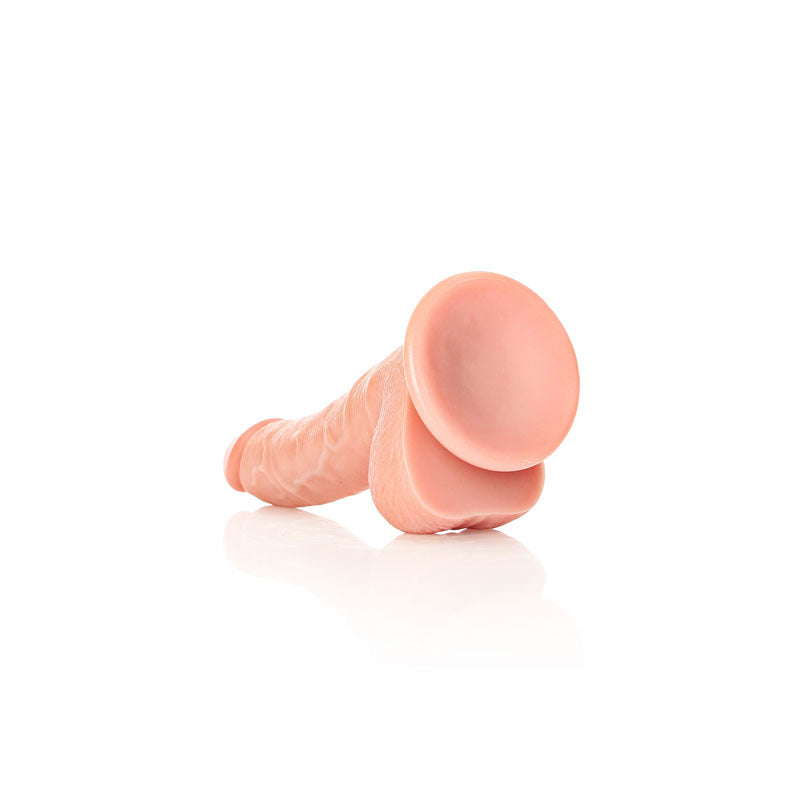 REALROCK Realistic Regular Curved Dong with Balls - 18 cm-(rea122fle)