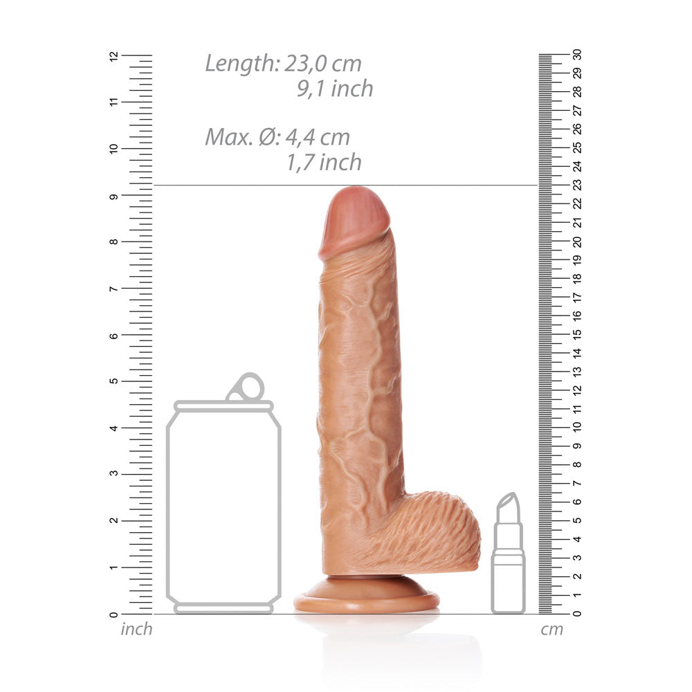 REALROCK Straight Realistic Dildo with Balls - 20.5 cm-(rea125tan)