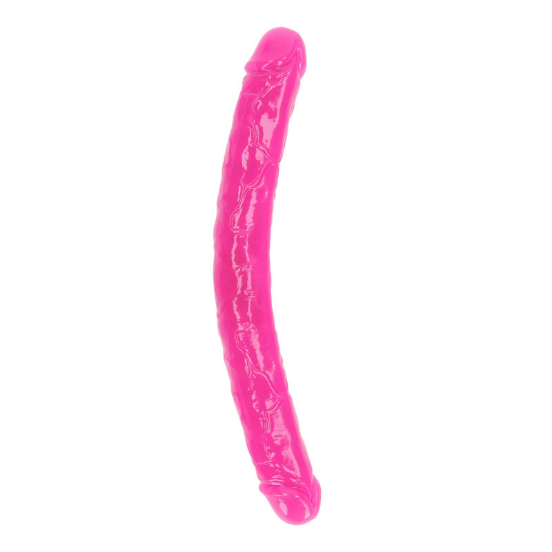 REALROCK 38 cm Double Dong Glow - Pink-(rea149glopnk)