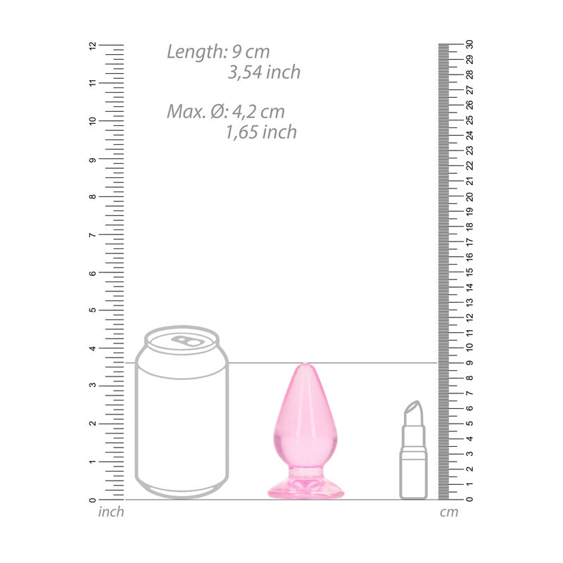 REALROCK 9 cm Anal Plug - Pink-(rea161pnk)