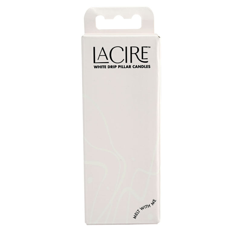 LaCire Drip Pillar Candles - White-(ss05203)