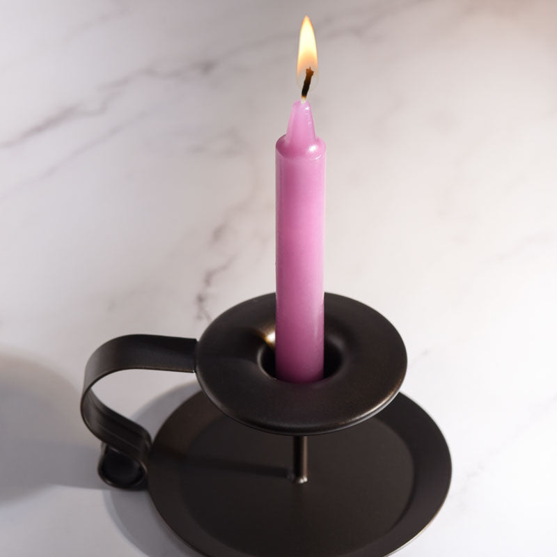 LaCire Drip Pillar Candles - Violet-(ss05207)