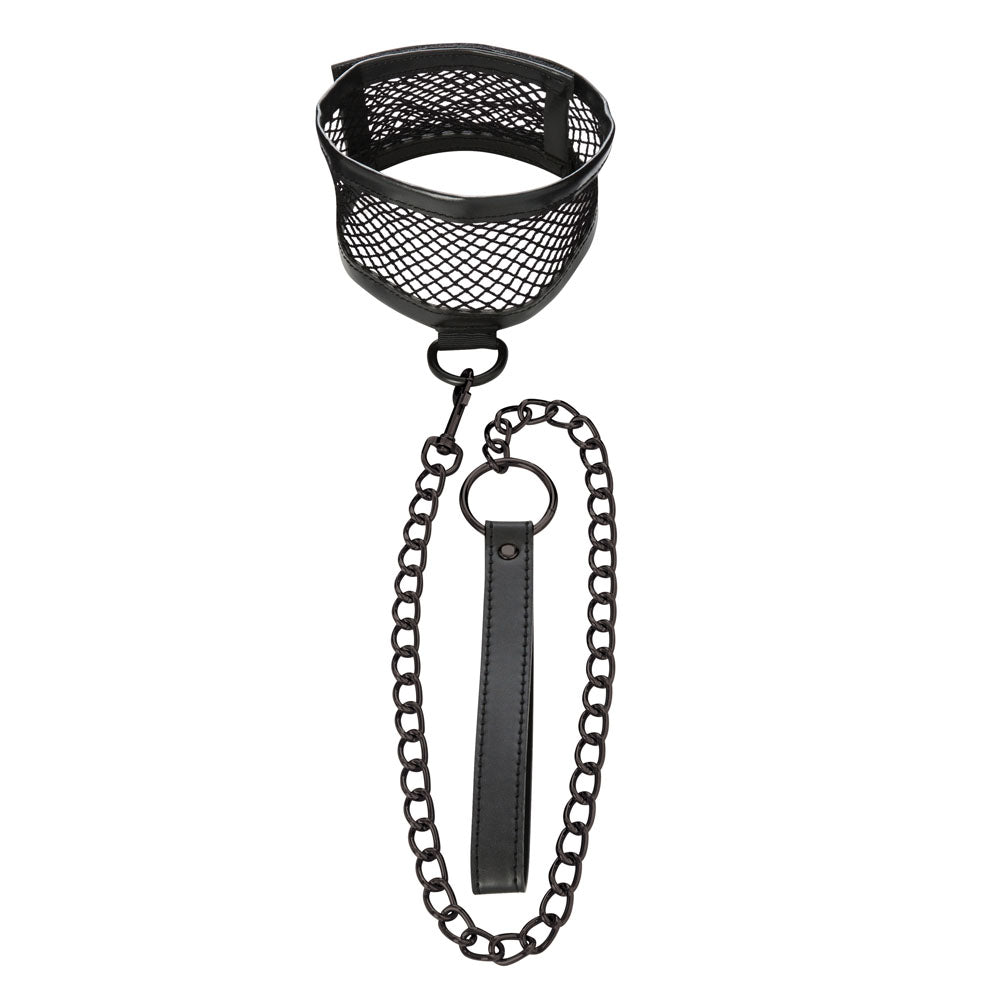 Sex & Mischief Fishnet Collar and Leash-(ss09950)