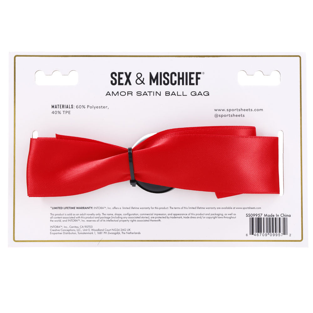 Sex & Mischief Amor Satin Ball Gag-(ss09957)
