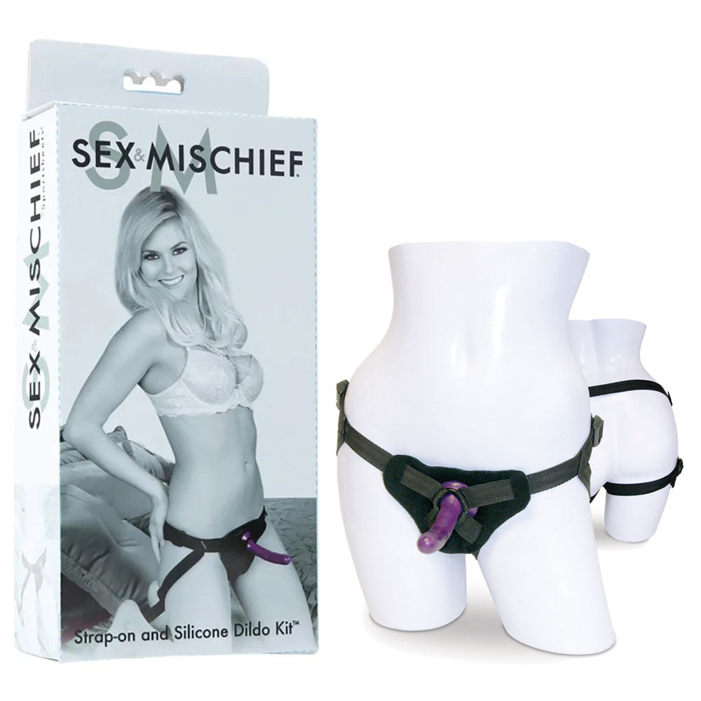 Sex & Mischief Strap-On & Silicone Dildo Kit-(ss10065)