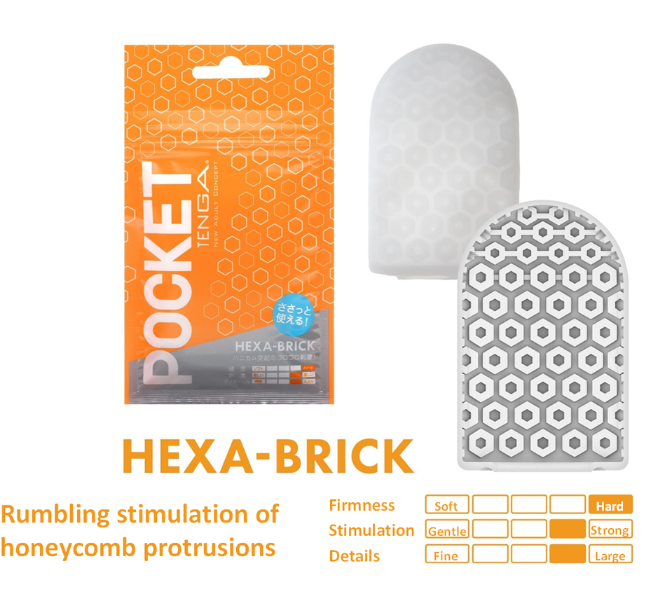 Pocket TENGA Hexa Brick Adult Sex Toy For Men Masturbation Sleeve
