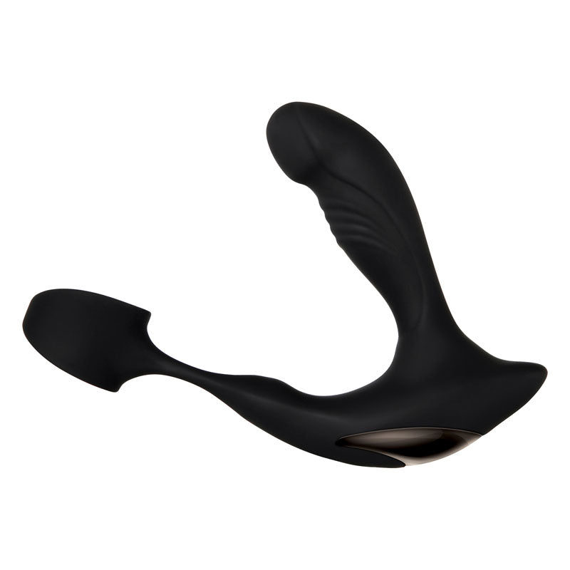 Zero Tolerance Strapped & Tapped - Black USB Rechargeable Heating Anal Plug with Cock Ring